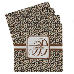 Leopard Print Absorbent Stone Coasters - Set of 4 (Personalized)