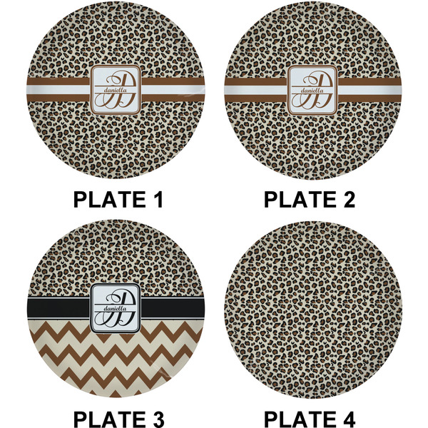 Leopard Print Set of Lunch / Dinner Plates (Approval)