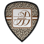 Leopard Print Iron on Shield Patch A w/ Name and Initial