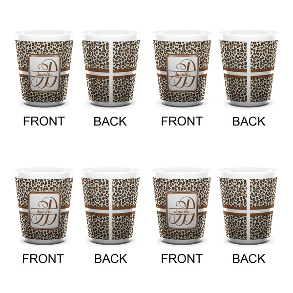 Leopard Print Shot Glass - White - Set of 4 - APPROVAL