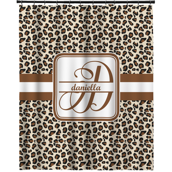 Custom Leopard Print Extra Long Shower Curtain - 70"x84" (Personalized)