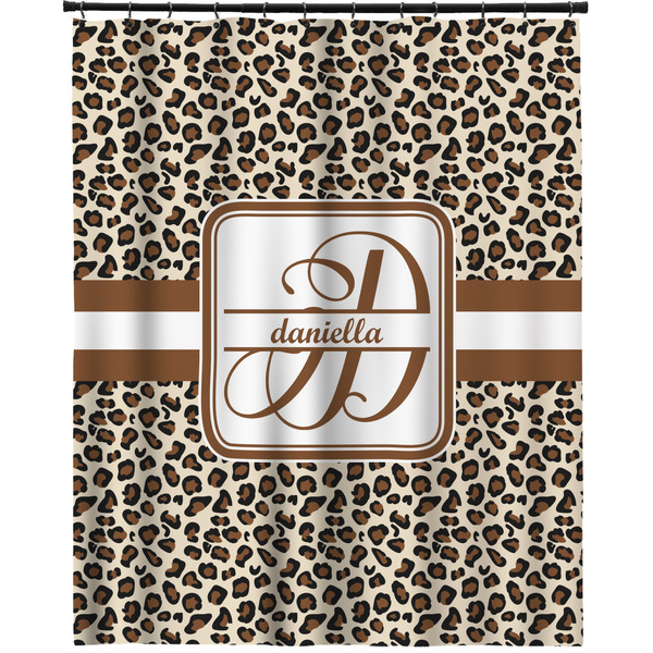 Custom Leopard Print Extra Long Shower Curtain - 70"x84" (Personalized)