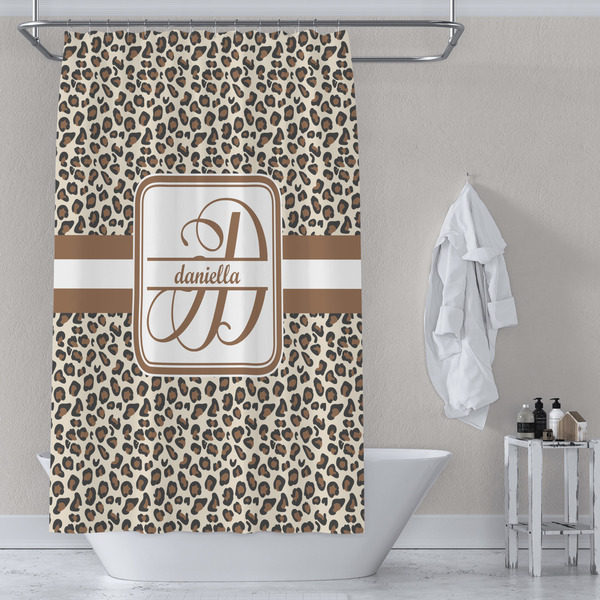 Leopard Print Shower Curtain Lifestyle