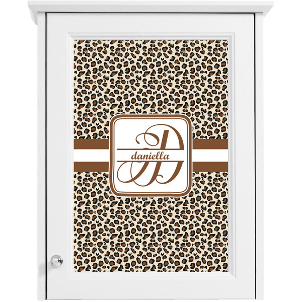 Leopard Print Single White Cabinet Decal