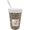Leopard Print Sippy Cup with Straw (Personalized)