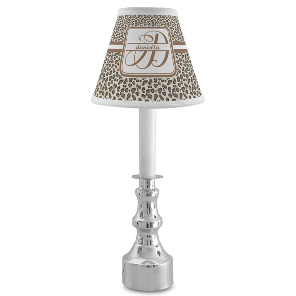 Leopard Print Small Chandelier Lamp - LIFESTYLE (on candle stick)