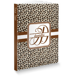 Leopard Print Softbound Notebook - 7.25" x 10" (Personalized)