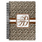 Leopard Print Spiral Journal Large - Front View