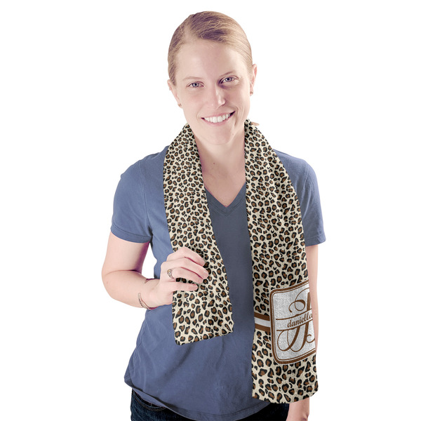 Leopard Print Sport Towel - Exercise use - Model