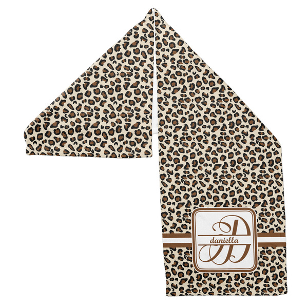 Leopard Print Sports Towel Folded - Both Sides Showing