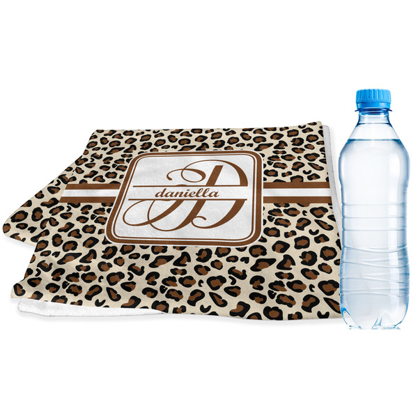 Custom Leopard Print Sports & Fitness Towel (Personalized)
