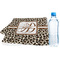 Leopard Print Sports Towel Folded with Water Bottle
