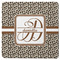 Leopard Print Square Rubber Backed Coaster (Personalized)