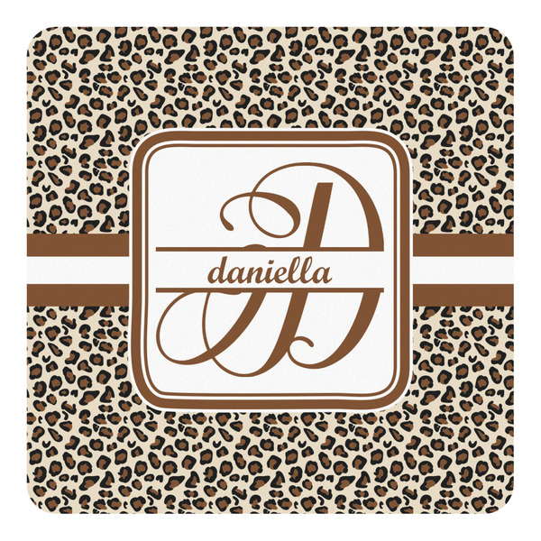 Custom Leopard Print Square Decal - Small (Personalized)