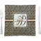 Leopard Print 9.5" Glass Square Lunch / Dinner Plate- Single or Set of 4 (Personalized)