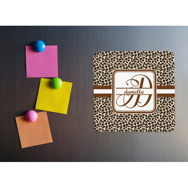 Leopard Print Square Fridge Magnet - LIFESTYLE