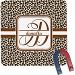 Leopard Print Square Fridge Magnet (Personalized)