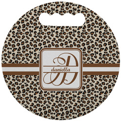 Leopard Print Stadium Cushion (Round) (Personalized)