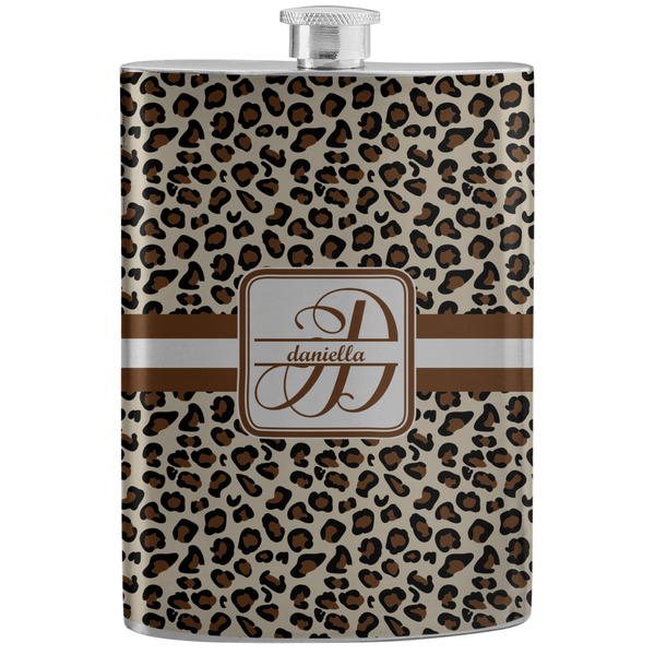 Custom Leopard Print Stainless Steel Flask (Personalized)