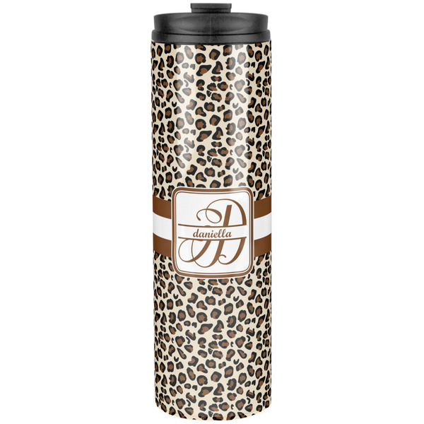 Custom Leopard Print Stainless Steel Skinny Tumbler - 20 oz (Personalized)