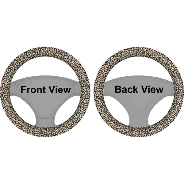 Leopard Print Steering Wheel Cover- Front and Back