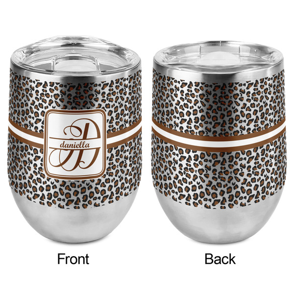 Leopard Print Stemless Wine Tumbler - Full Print - Approval
