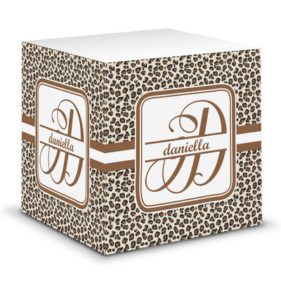 Leopard Print Sticky Note Cube (Personalized)