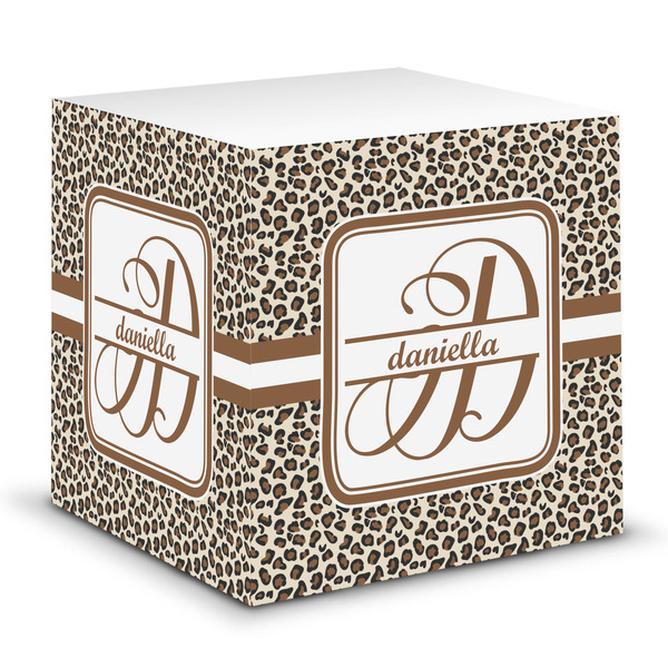 Custom Leopard Print Sticky Note Cube (Personalized)