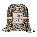 Leopard Print Drawstring Backpack (Personalized)