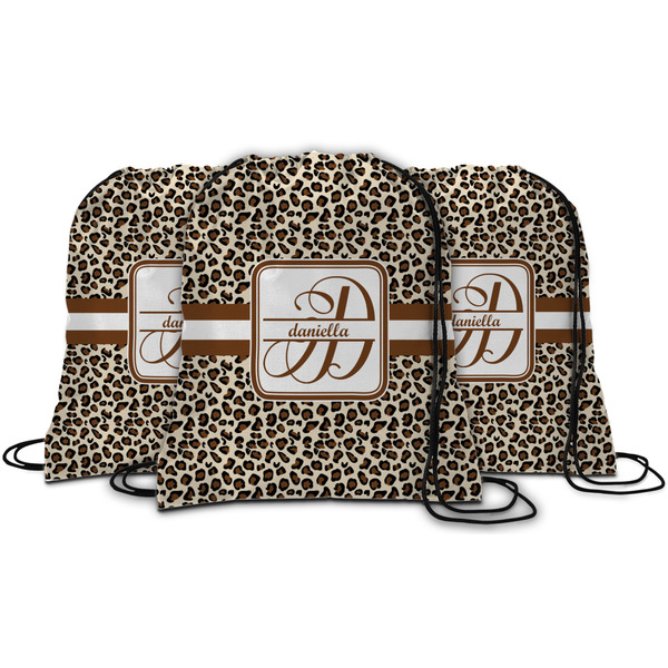 Leopard Print String Backpack - MAIN