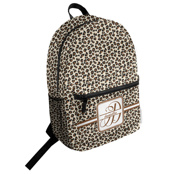 Custom Leopard Print Student Backpack (Personalized)