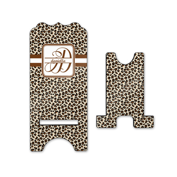 Leopard Print Stylized Phone Stand - Front & Back - Small