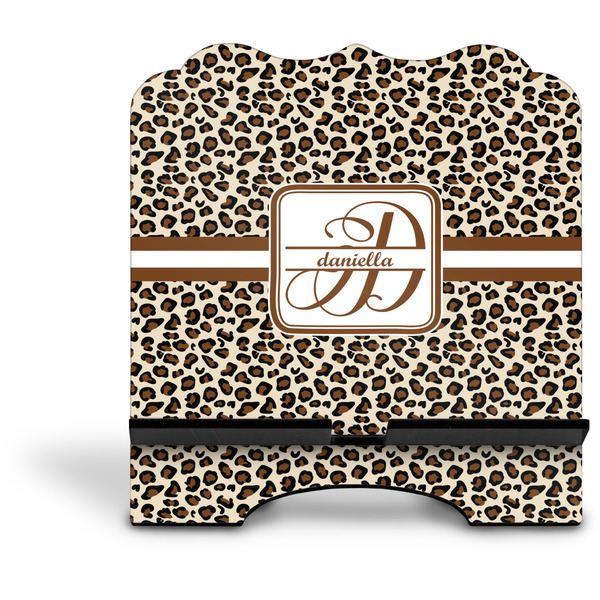 Leopard Print Stylized Tablet Stand - Front without iPad