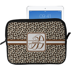 Leopard Print Tablet Case / Sleeve - Large (Personalized)