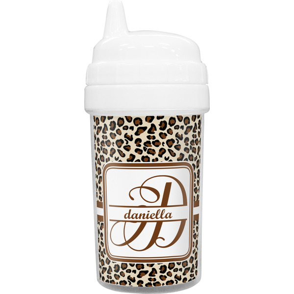 Custom Leopard Print Sippy Cup (Personalized)