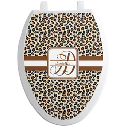 Leopard Print Toilet Seat Decal - Elongated (Personalized)