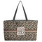 Leopard Print Beach Totes Bag - w/ Black Handles (Personalized)