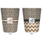Leopard Print Trash Can White - Front and Back - Apvl