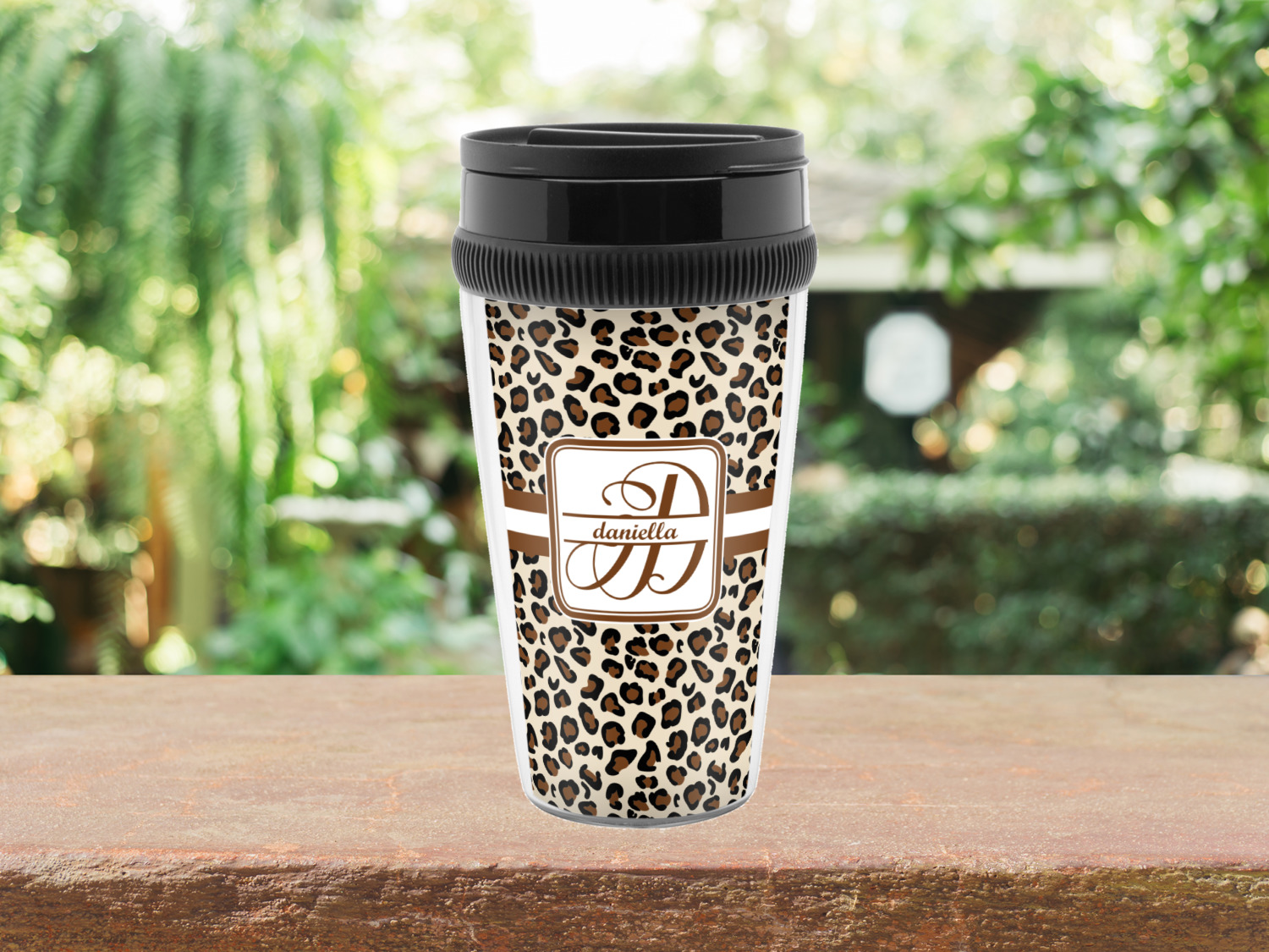 Leopard Print Acrylic Travel Mug without Handle (Personalized) YouCustomizeIt
