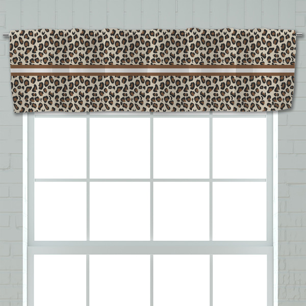 Leopard Print Valance - Closeup on window