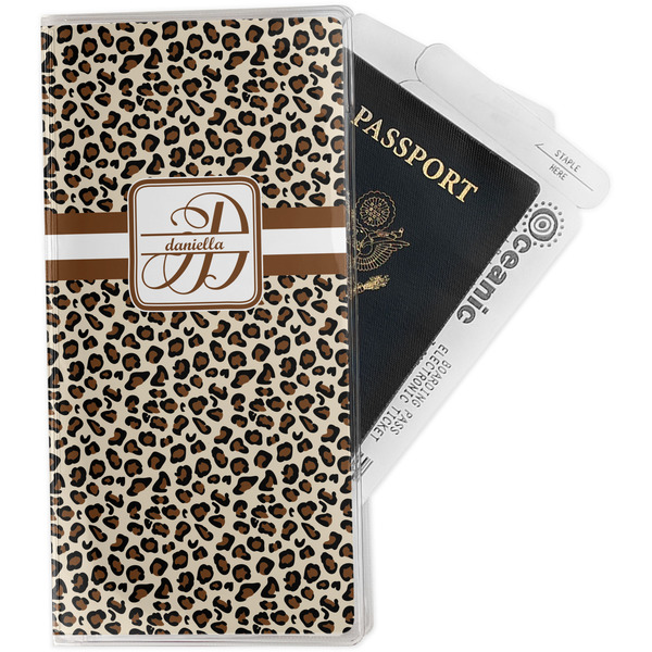 Custom Leopard Print Travel Document Holder