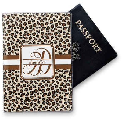 Leopard Print Vinyl Passport Holder (Personalized)