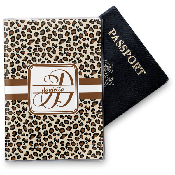 Custom Leopard Print Vinyl Passport Holder (Personalized)