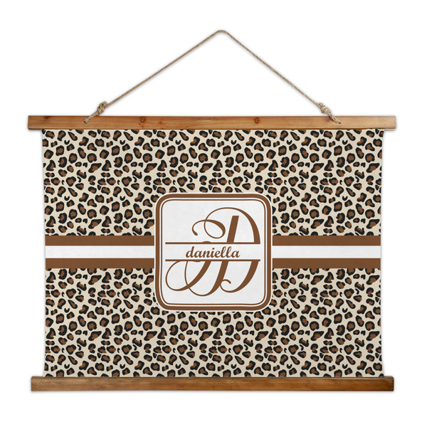 Custom Leopard Print Wall Hanging Tapestry - Wide (Personalized)