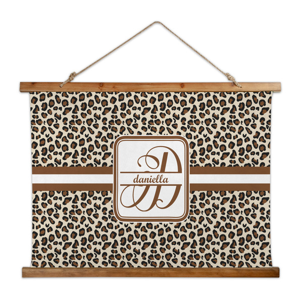 Custom Leopard Print Wall Hanging Tapestry - Wide (Personalized)