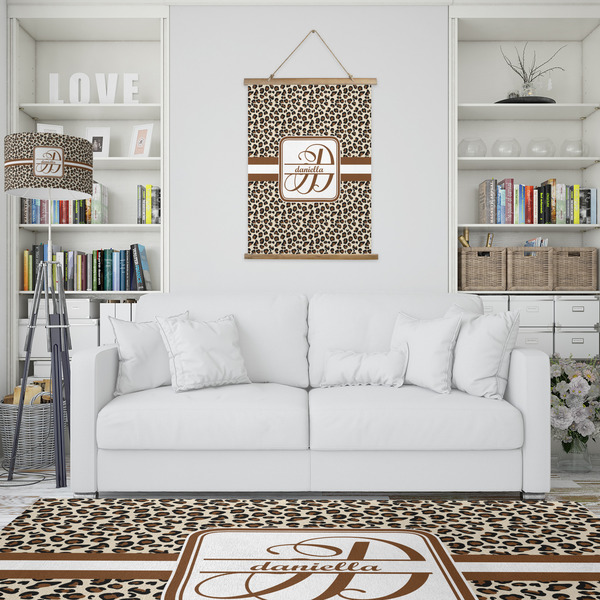Leopard Print Wall Hanging Tapestry - Portrait - IN CONTEXT