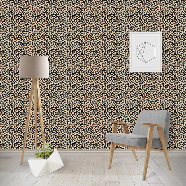 Custom Leopard Print Wallpaper & Surface Covering (Water Activated - Removable)
