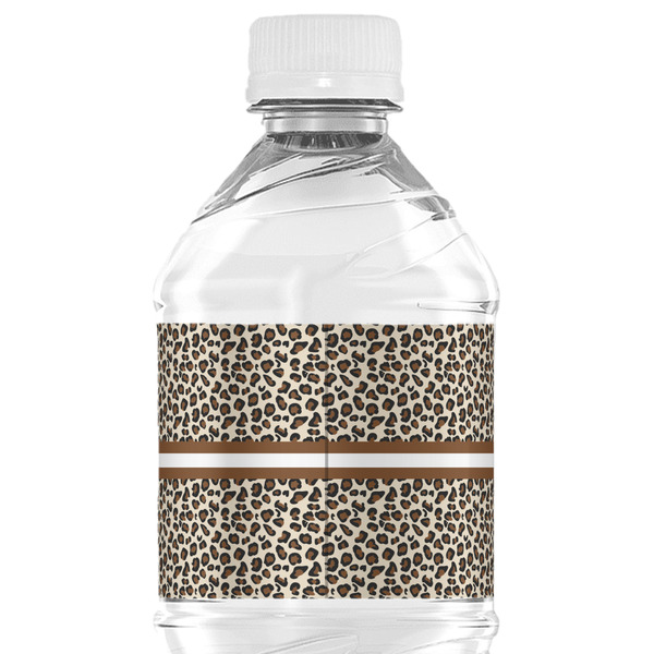 Leopard Print Water Bottle Label - Back View