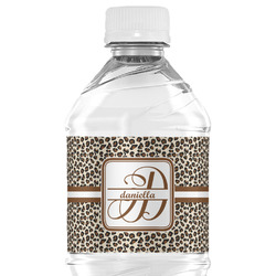 Leopard Print Water Bottle Labels - Custom Sized (Personalized)