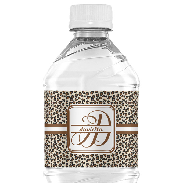 Custom Leopard Print Water Bottle Labels - Custom Sized (Personalized)